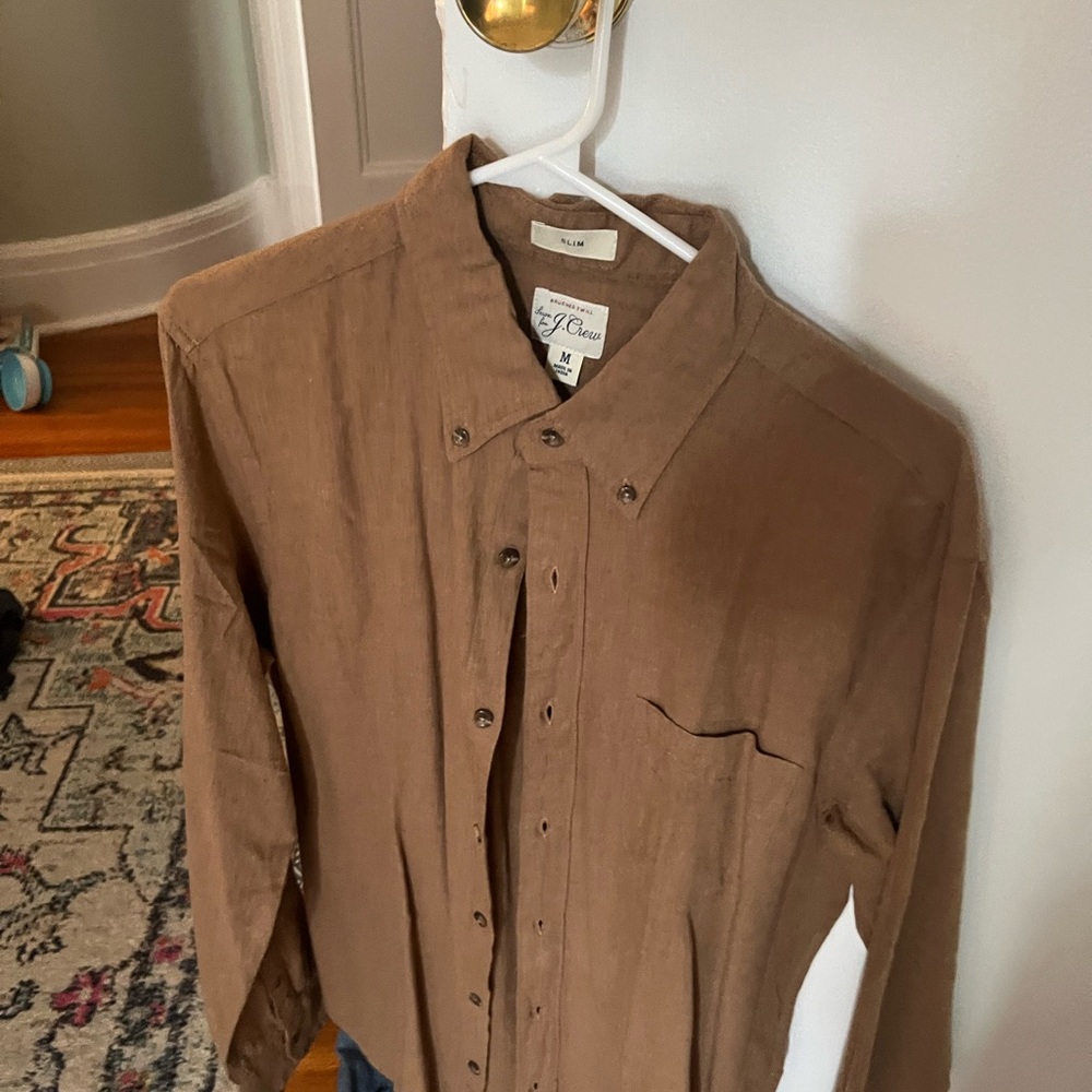 J Crew Tan Button Down